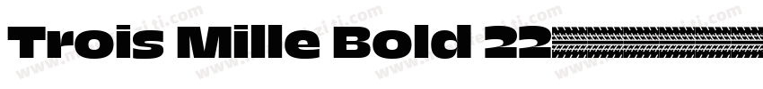 Trois Mille Bold 22字体转换